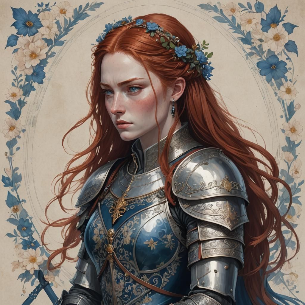 Anime Noblewoman with Rapier in 3D Style