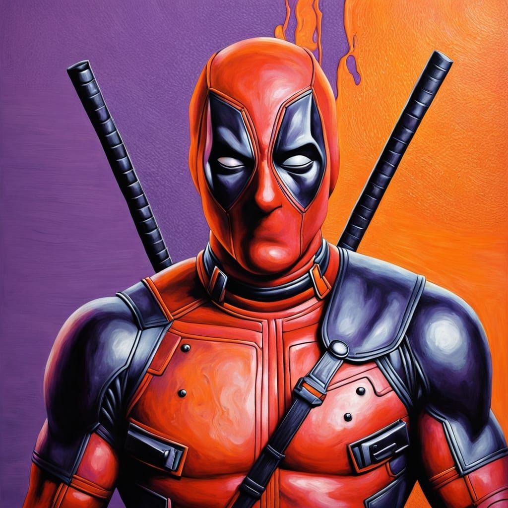 Deadpool Color Mishap in Surrealist Style