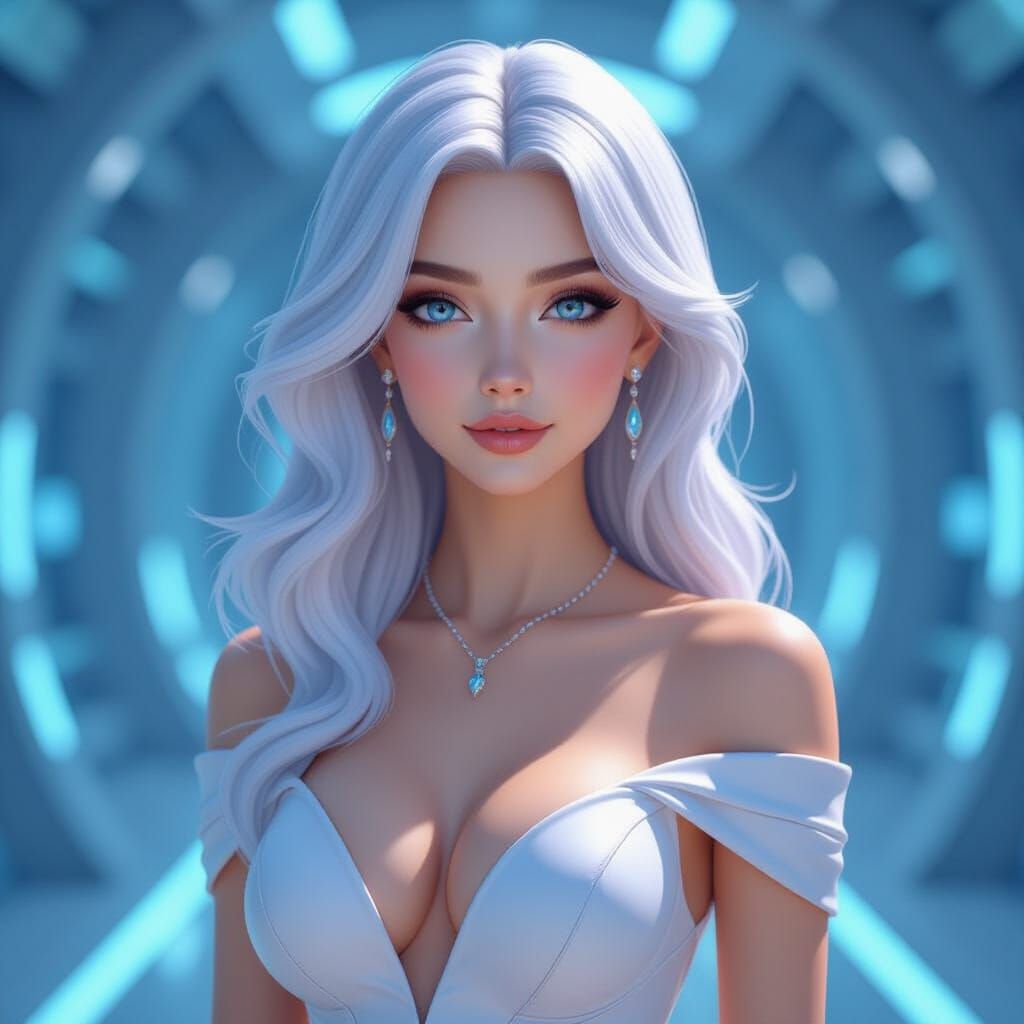 Futuristic Anime Woman in 8K Resolution