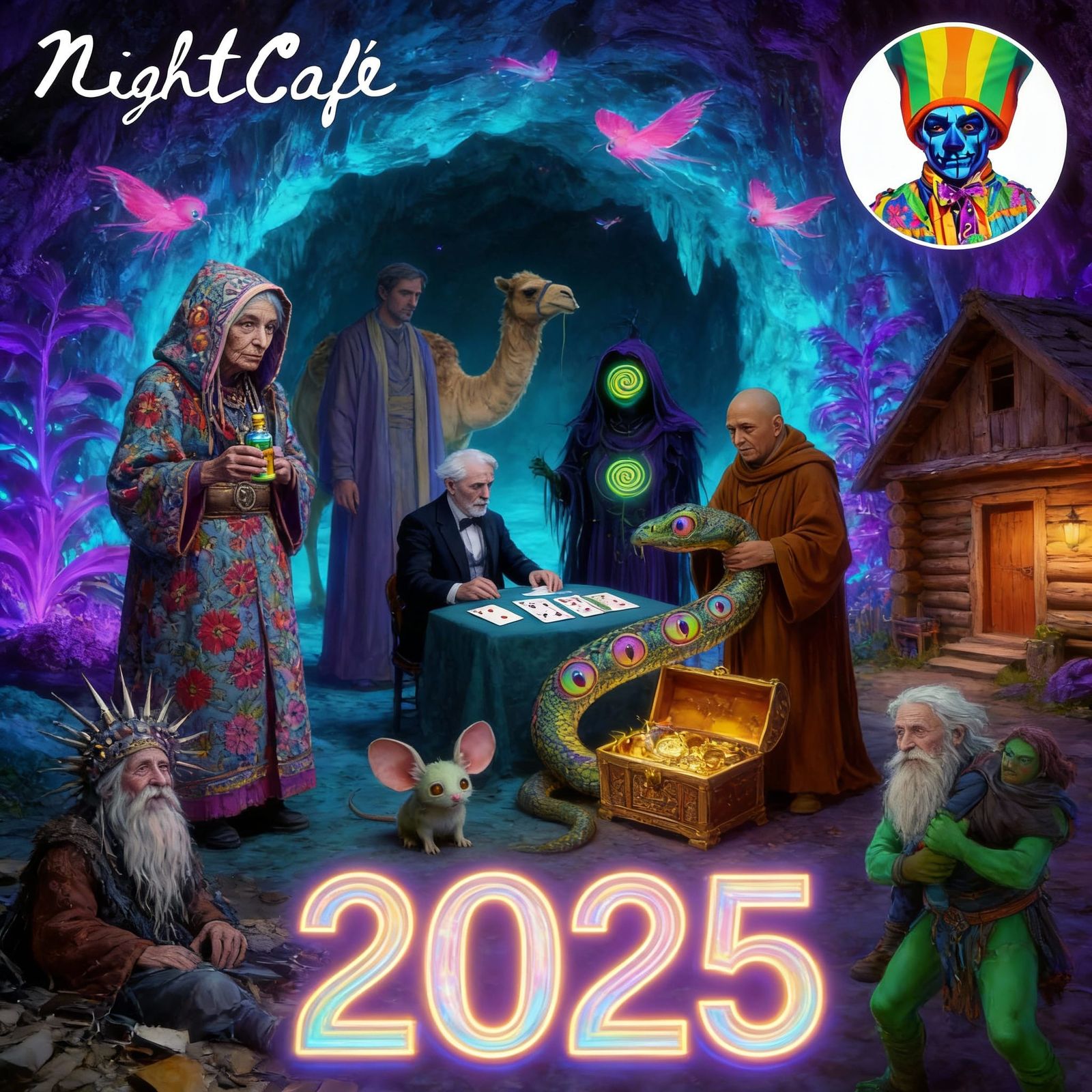 AI Art Collage: 2025 Creations Combined