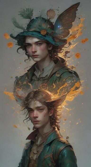 High Priestess Tarot Card in Claude Monet Style