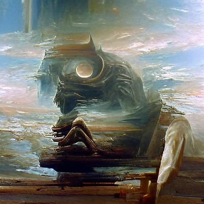 God of Emptiness in Oil Painting Style