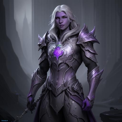 Drow Guild Master in Glowing Armor