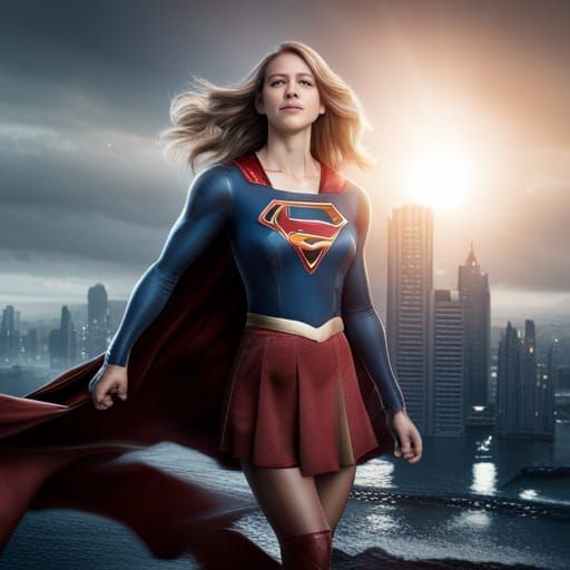 Detailed Matte Painting of Supergirl in Fantasy Art