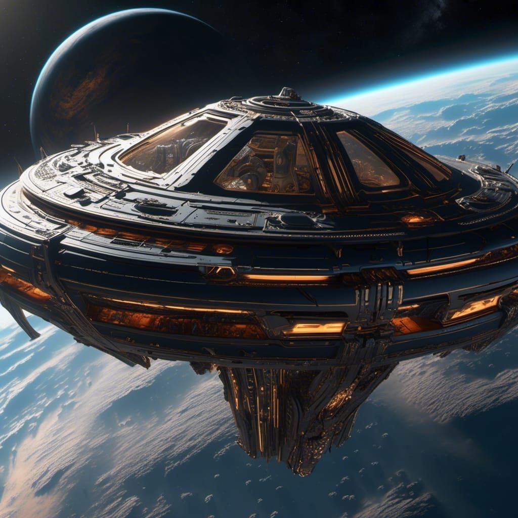 Angular Spacecraft Near Black Hole in Deep Space