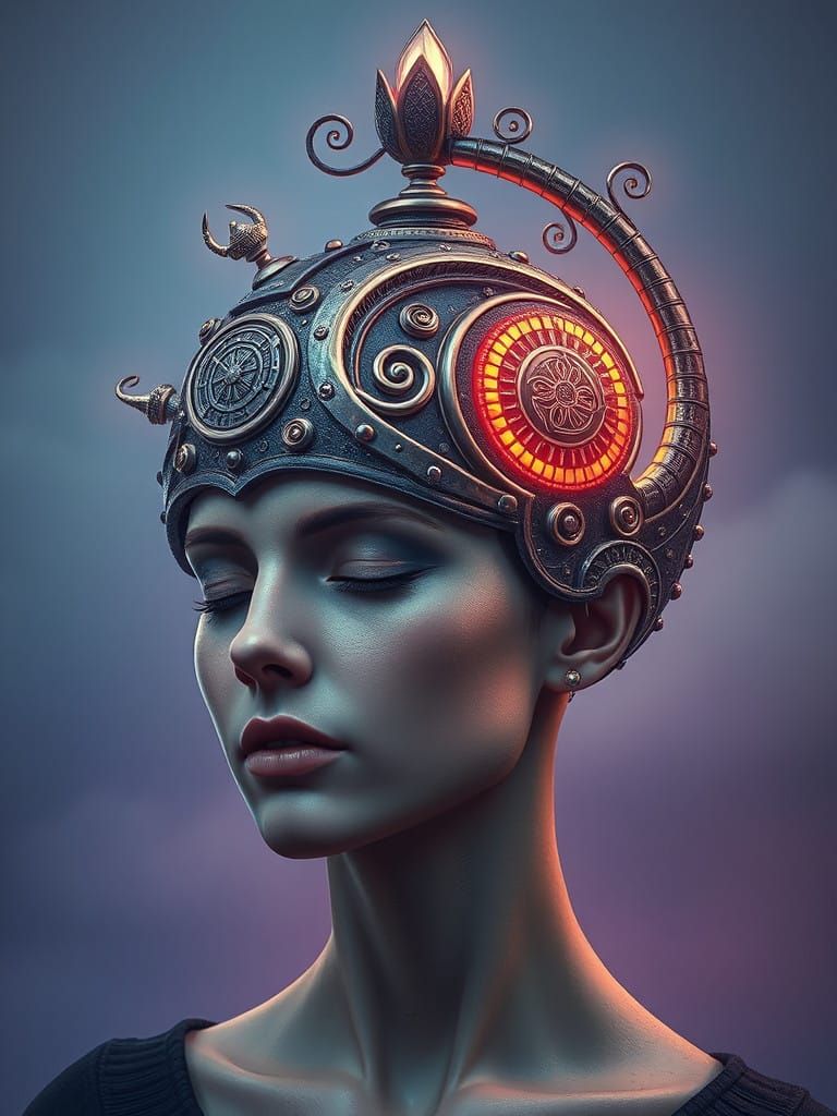 Spiral Head Cap in Serene Beauty