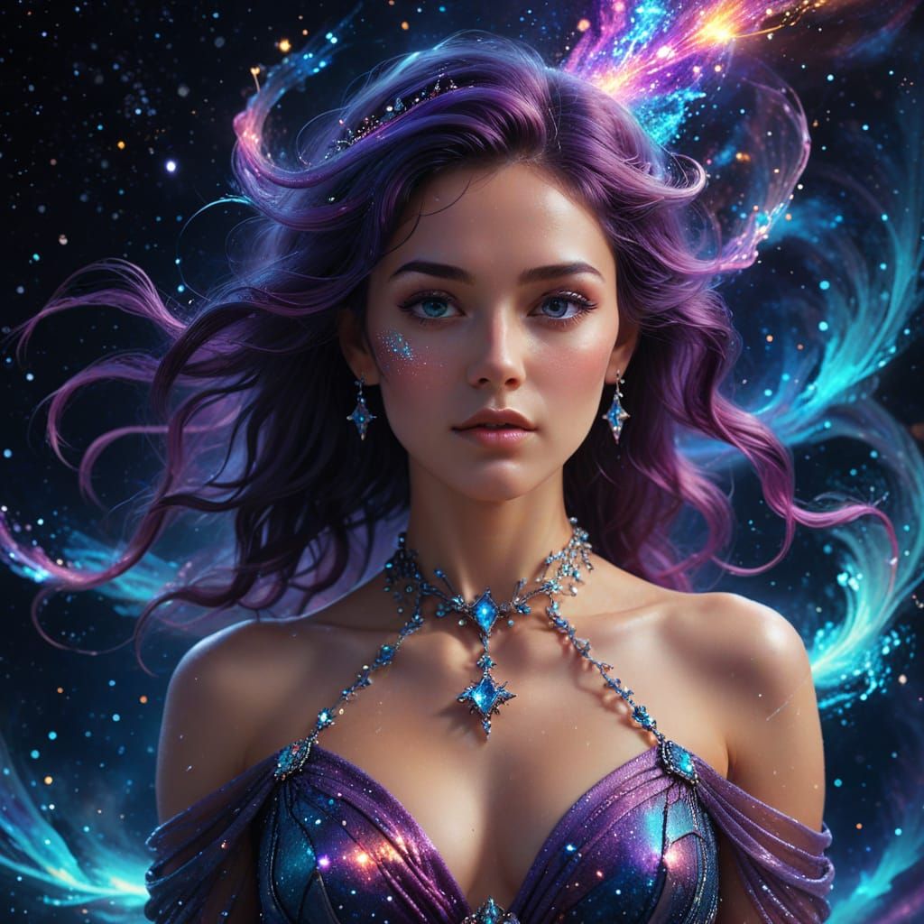 Ethereal Entity in Cosmic Fantasy Art