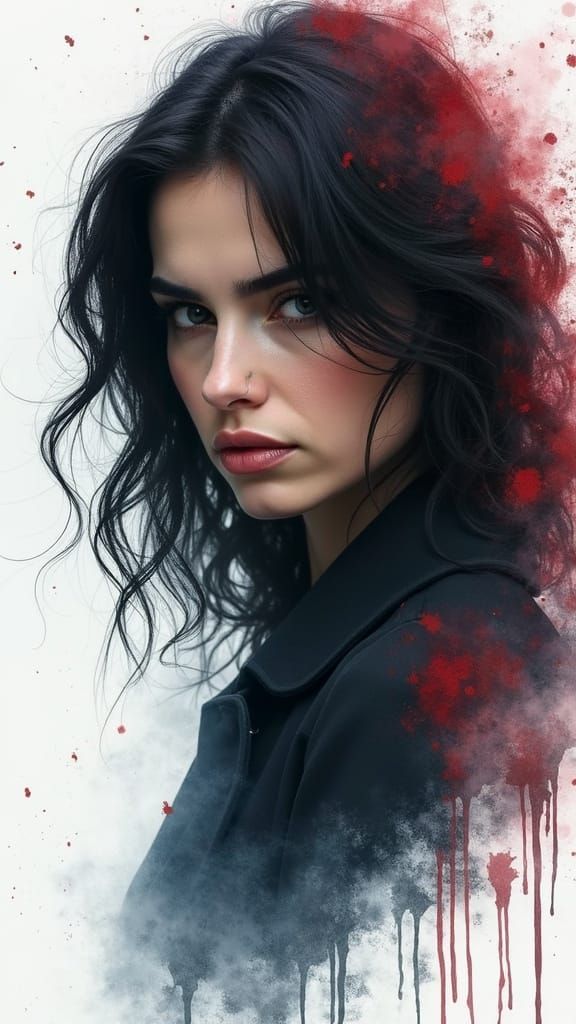 Elegant Detective in Mysterious Noir Atmosphere