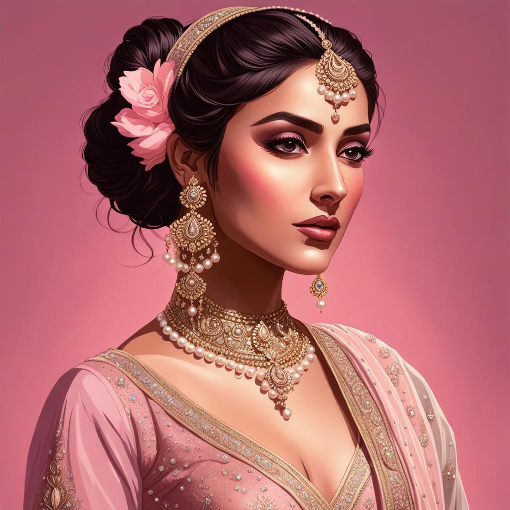 Pakistani Woman in Embellished Pishwas Frock