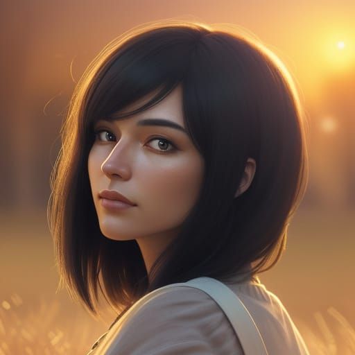 Nostalgic Portrait in Hyper-Realistic Digital Art