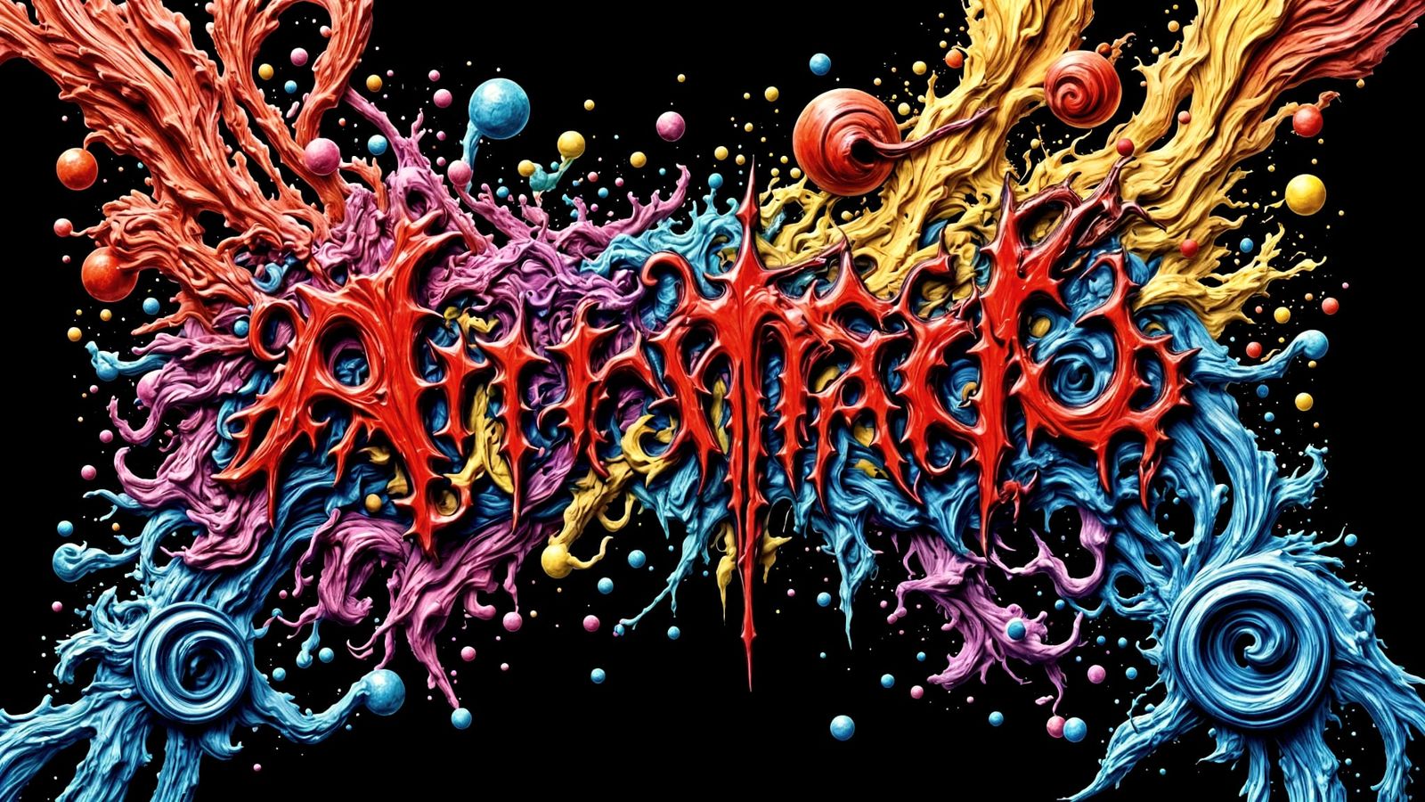 Epic Twisted Ink Art Attack Letters