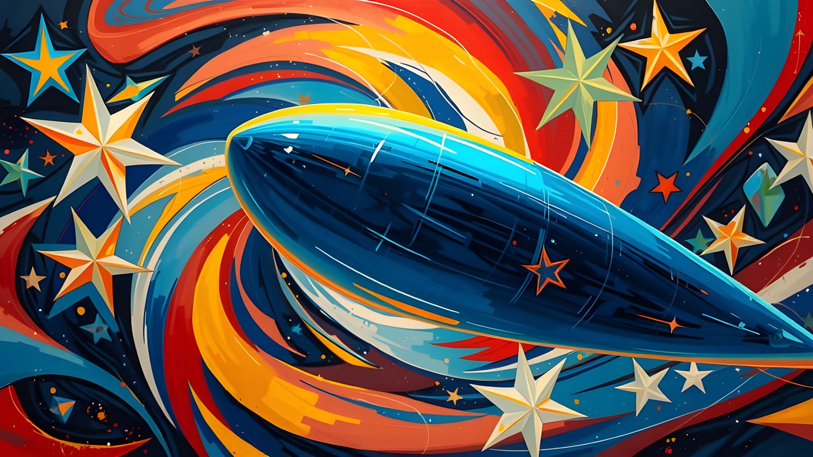 Glowing Vortex in Resplendent Iridescent Colors