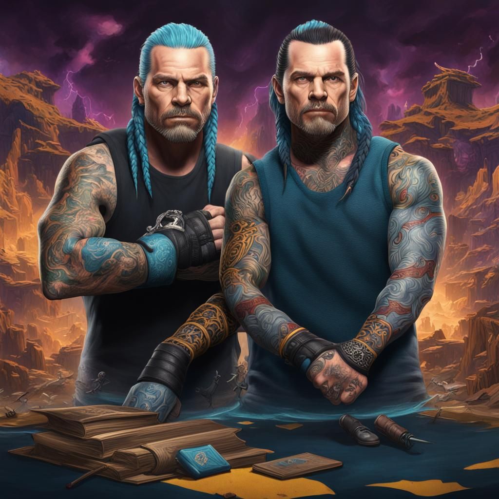 Hardy Boys Arm Sleeve Tattoo Design: Matte Painting