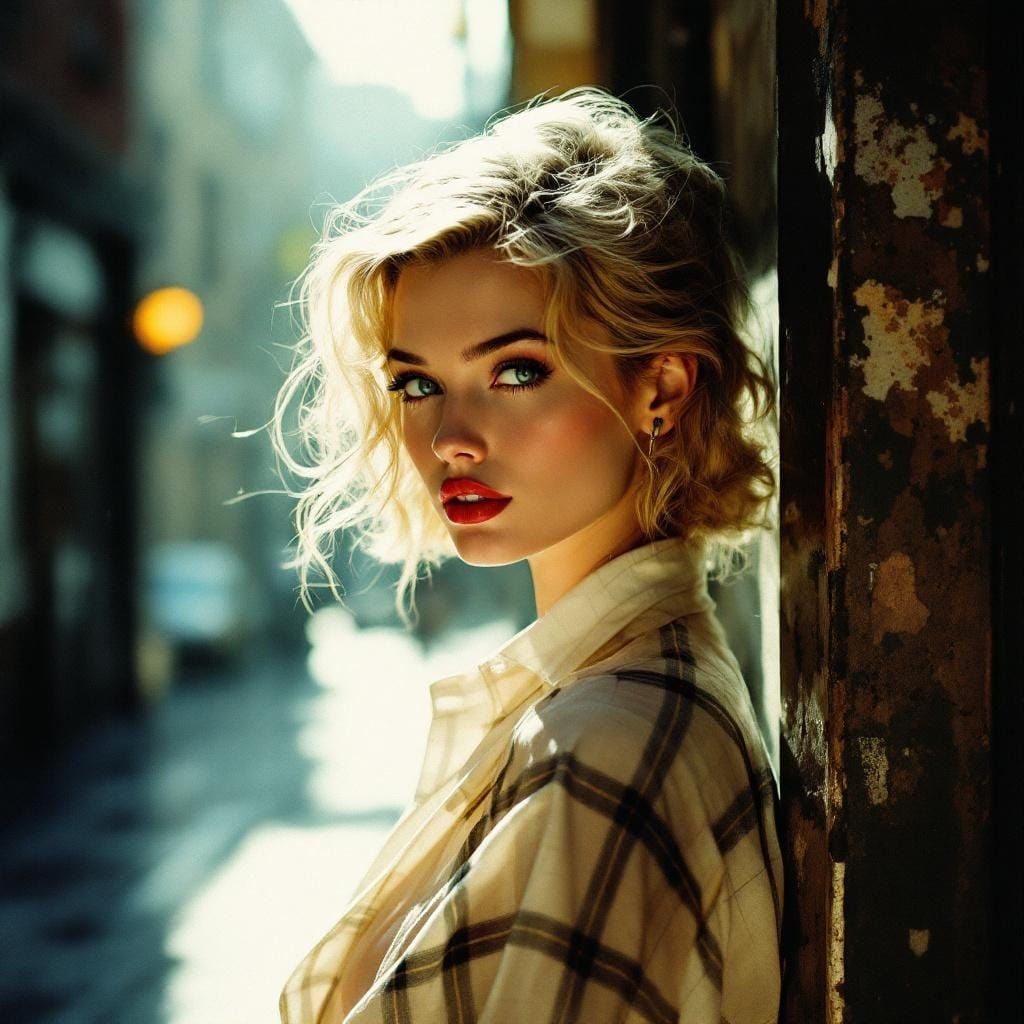 1950s Pin-Up in Style of Mann and Leiter