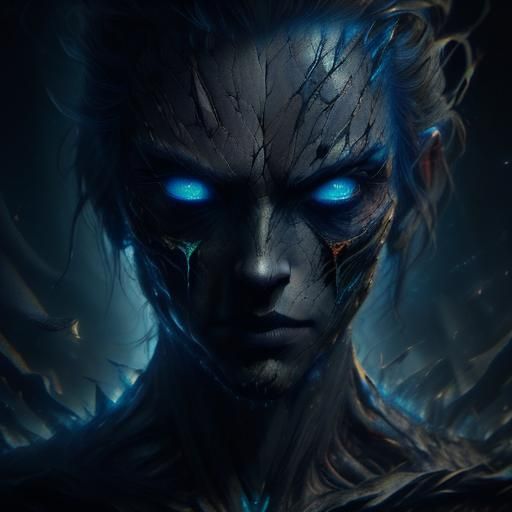 Daemon Jumps from Canvas with Golden Highlights