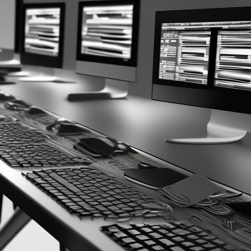 Hyperrealistic Computer with Intricate Details in HDR