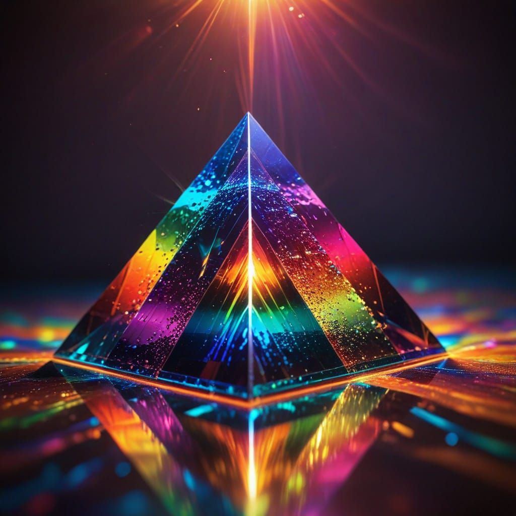 Prism Pyramid: Refraction in Digital Art