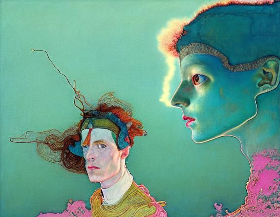 Ethereal Dancer in Art Nouveau Style