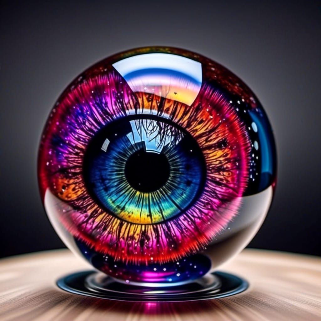 Realistic Floating Eye Orb in Vivid Detail