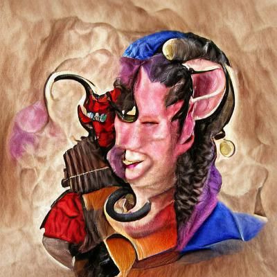 Tiefling Bard Character Portrait for DnD