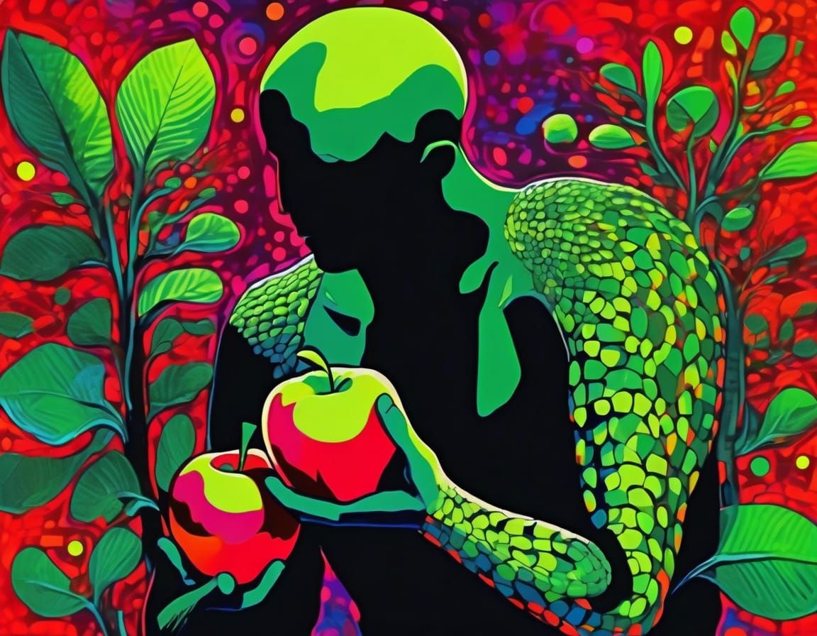 Surrealist Masterpiece: Alien Paradise in Prismacolor