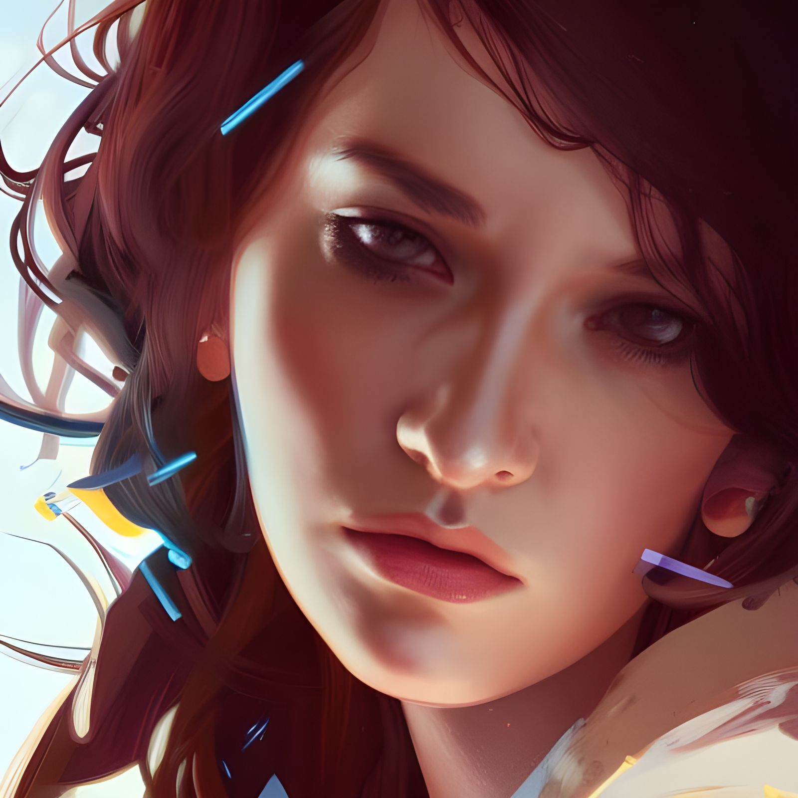 Hyperdetailed Portrait of Woman in Art Nouveau Style