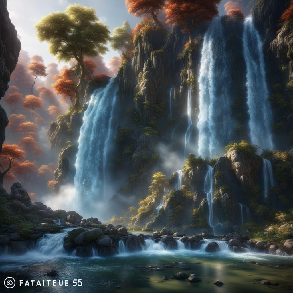 A beautiful waterfall