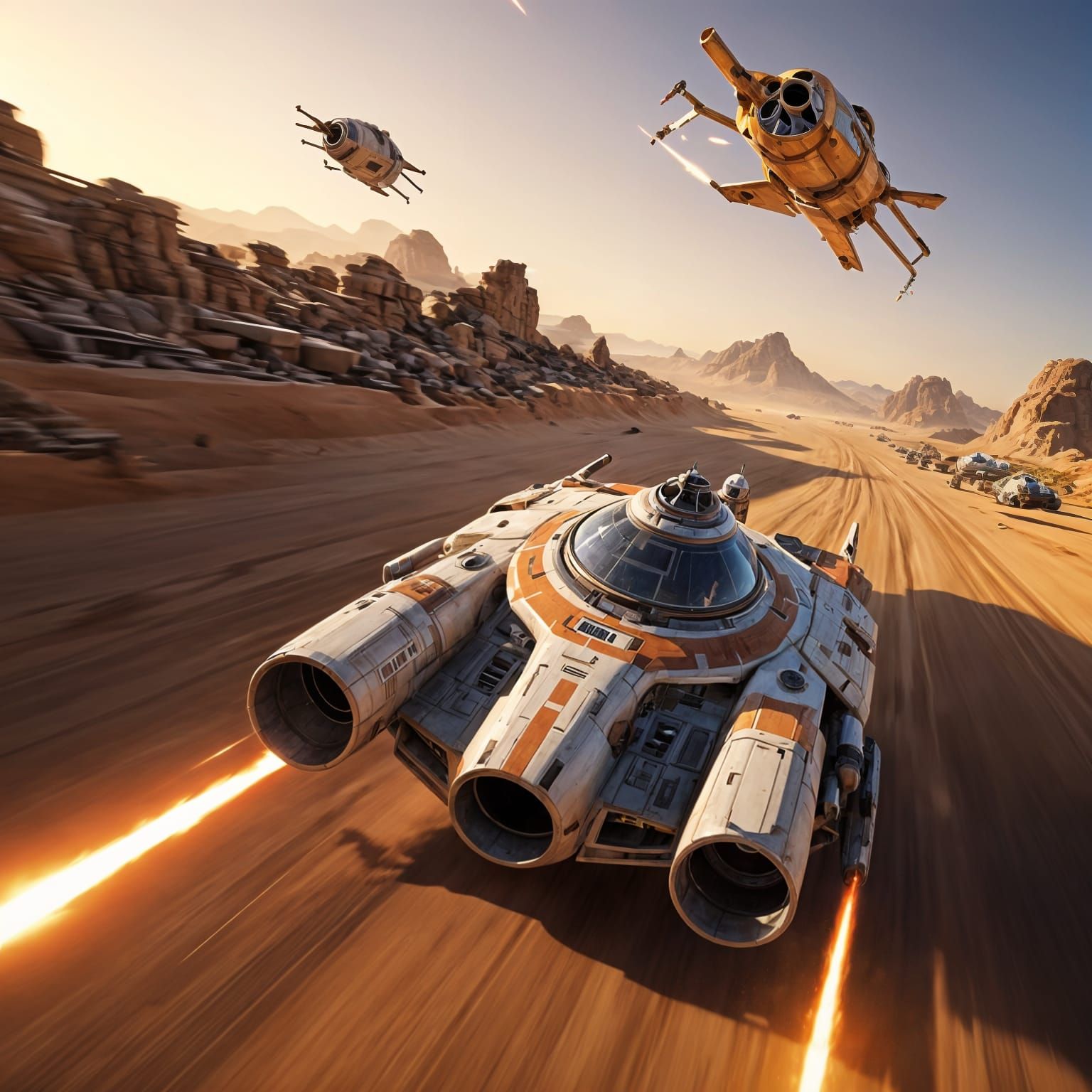 Star Wars Pod Racing: Sci-Fi Dynamic Movement