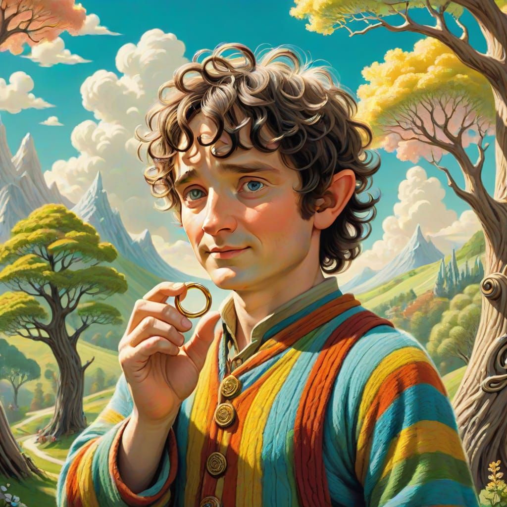 Frodo in Whimsical Dr. Seuss Middle-earth
