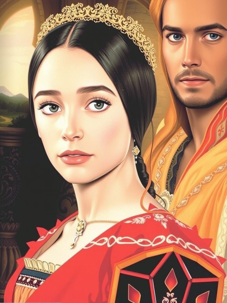 Renaissance Juliet in Whimsical Dreamscapes