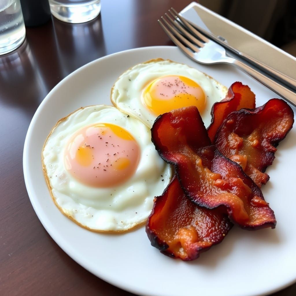 Breakfast in Vibrant Watercolor Style