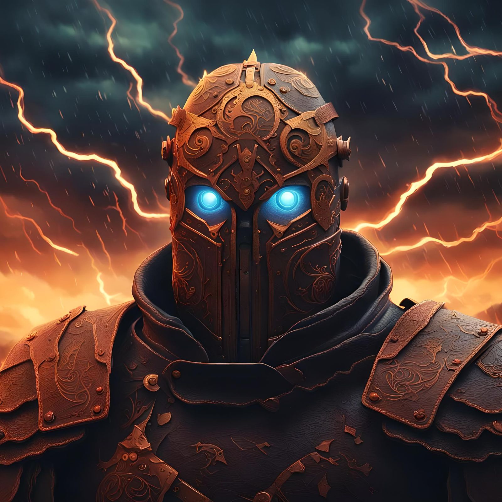 Mystical Figure Emerging from Frame in Digital Art