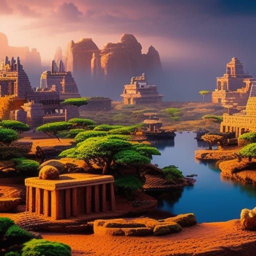 Africa Diorama on Fantasy Tabletop: Tilt-Shift