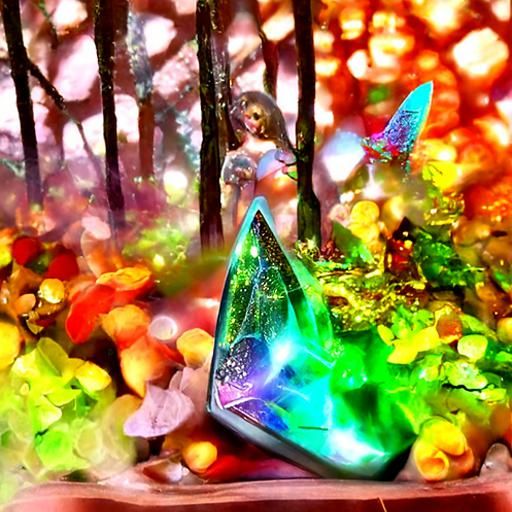 Iridescent Crystal Fairy Wonderland in Autumn