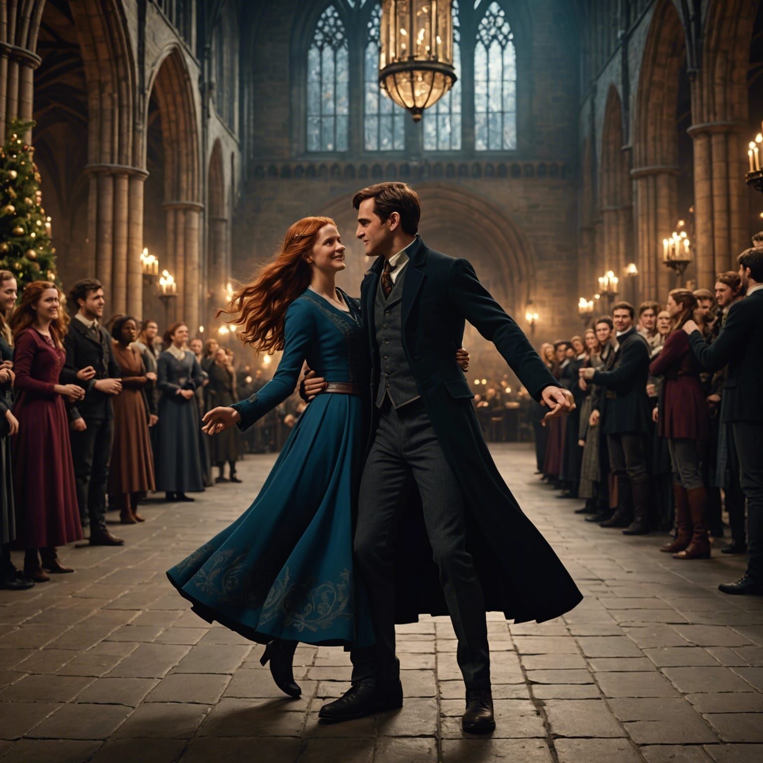 Ginny and Neville Dance at Hogwarts in 3D