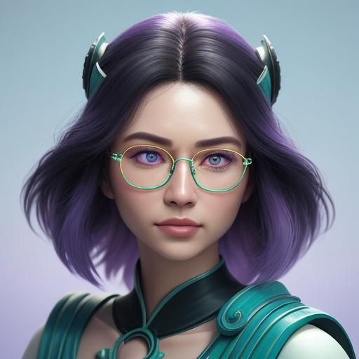 Heterochromatic Portrait in Detailed 3D Rendering