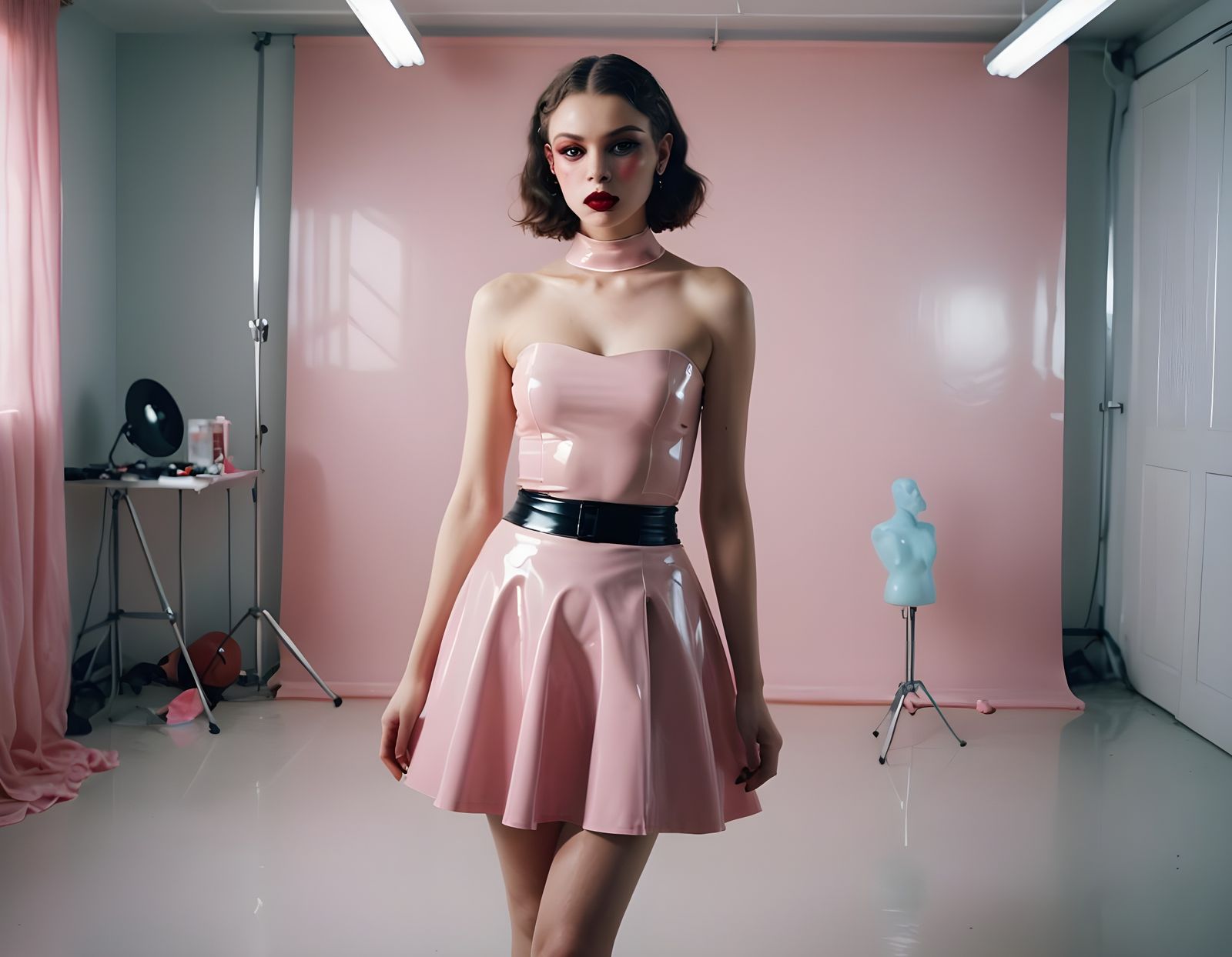 Hyper-Feminine Beauty in 1990s Latex