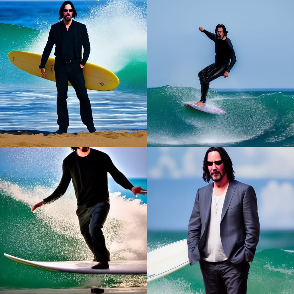 Keanu Reeves Surfing: Professional Photography
