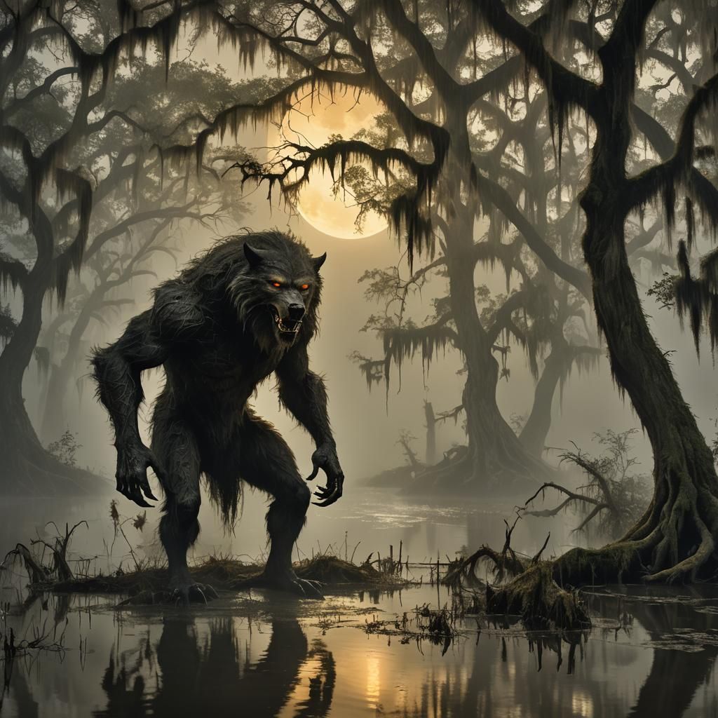 Werewolf in Louisiana Bayou, Cinematic Horror