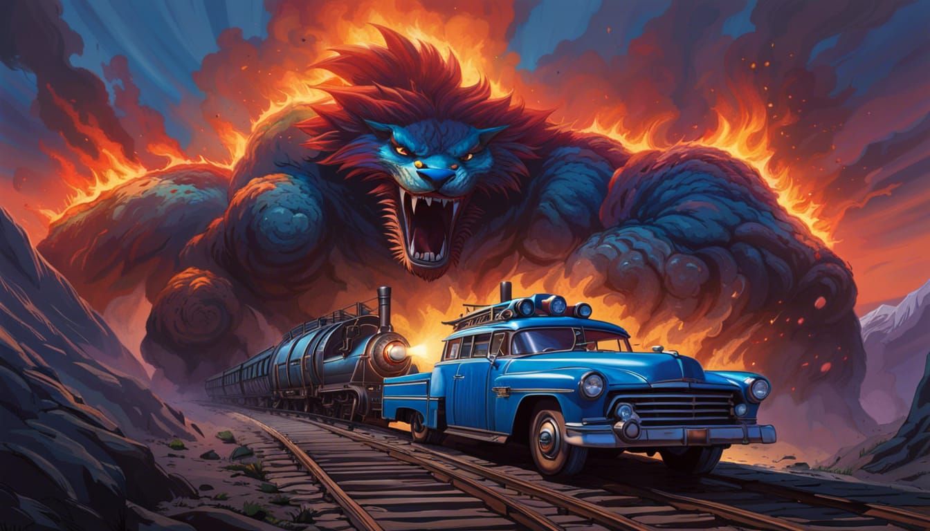 Demonic Thomas the Train Rages On Fire