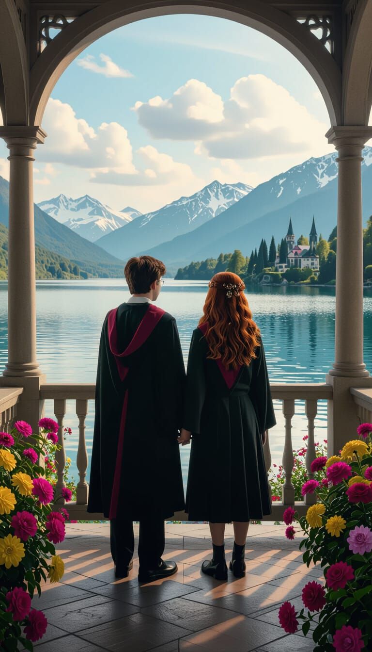 Harry Potter and Ginny Weasley: Surreal Lake View