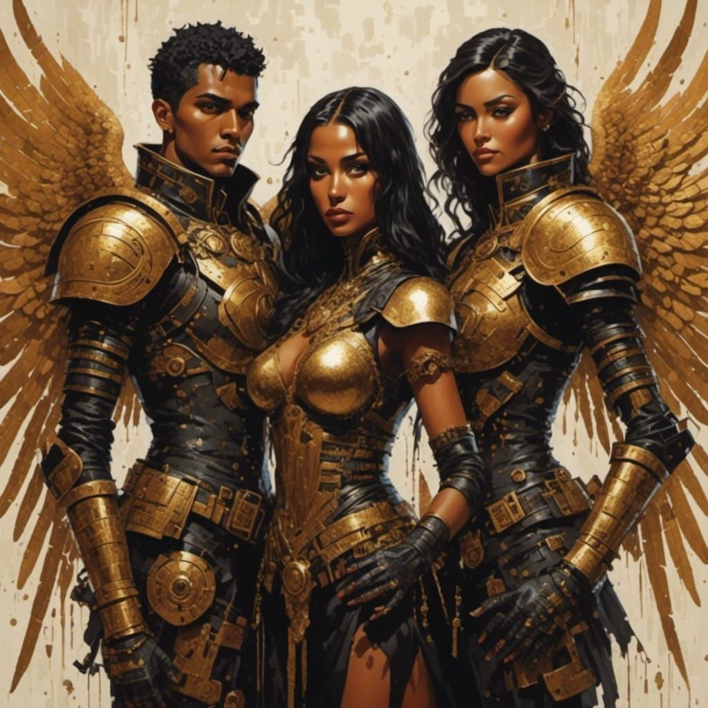 Abstract Chocolate Square Composition