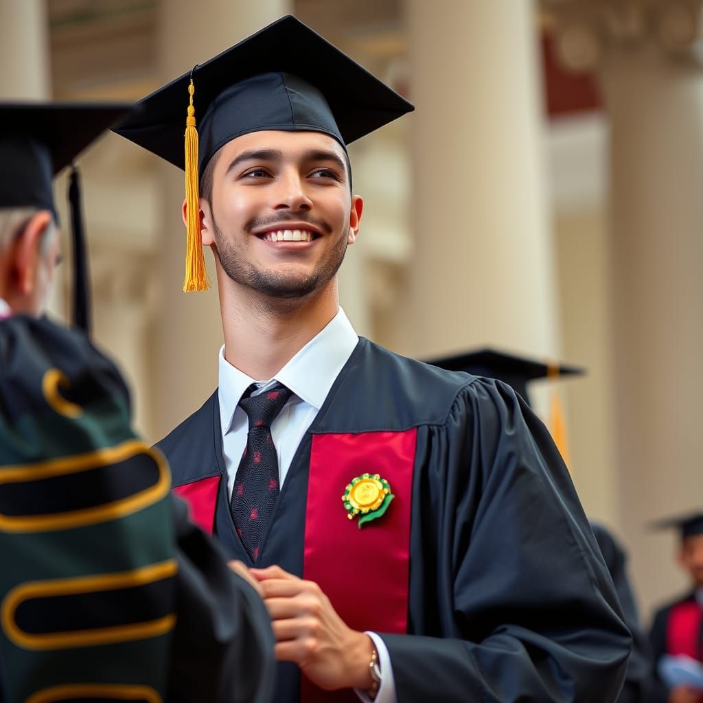 Young Chemist Receives Diploma in Formal Setting