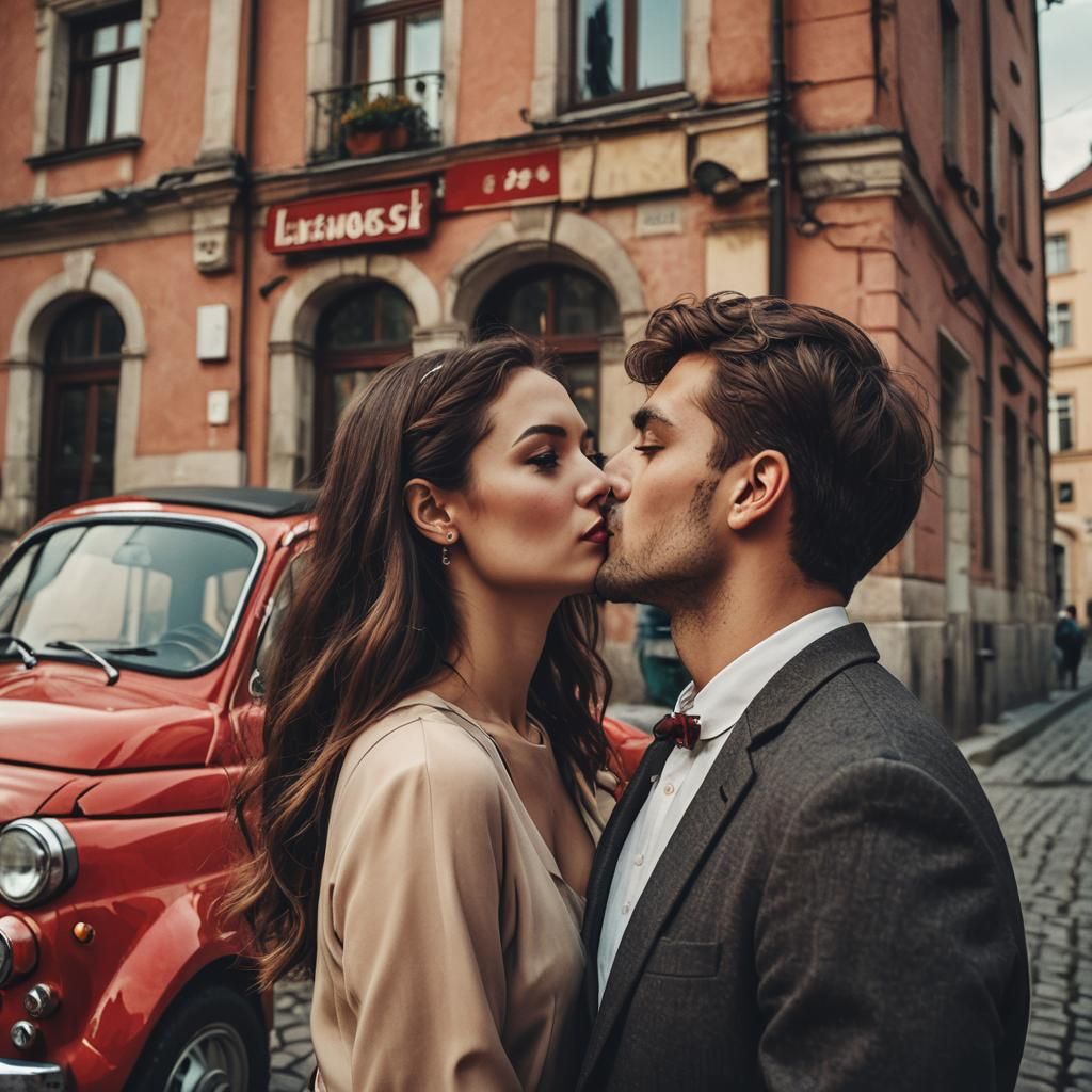 Romantic Couple Portrait in Cinematic Style