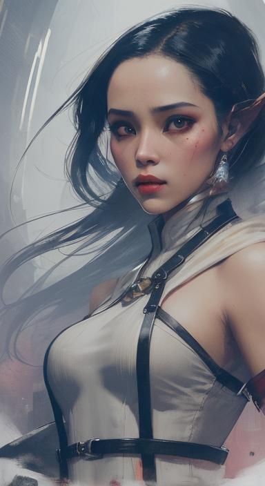 Sinister Monk Girl in Underground Highway