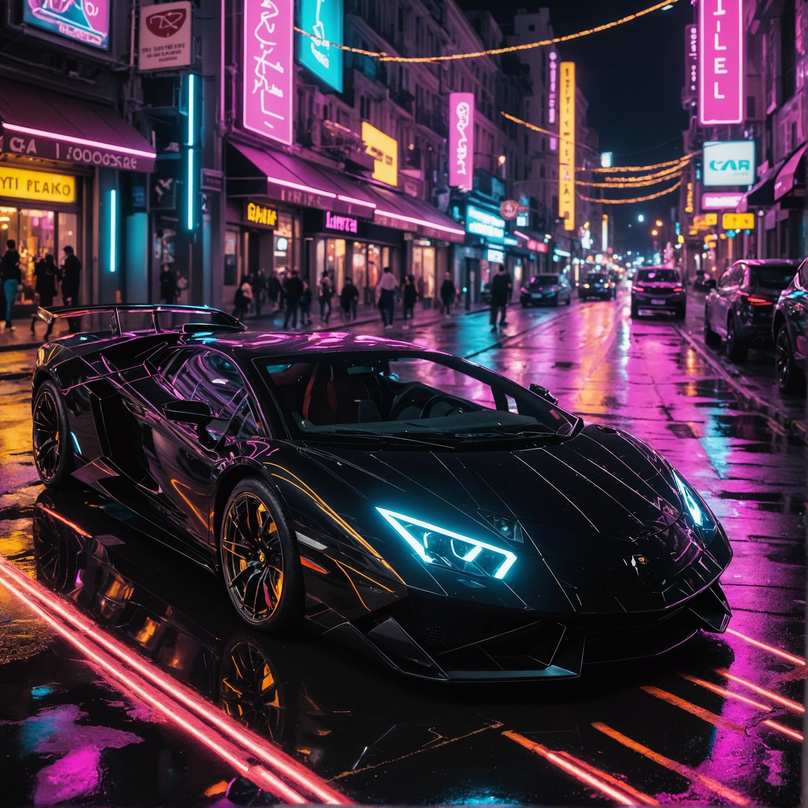 Neon lamborghini