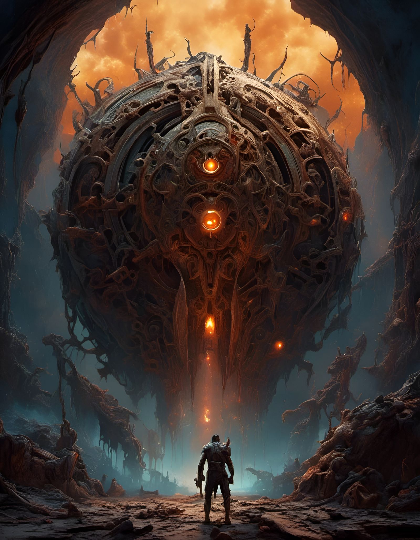 Battle-Worn Shield in Post-Apocalyptic Gloom