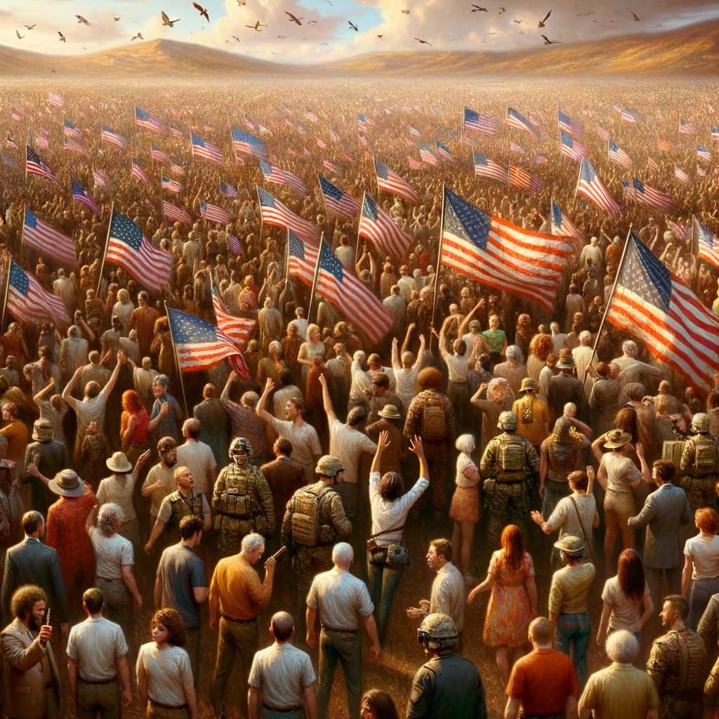 Distress Signal: Protesters with Upside-Down Flags