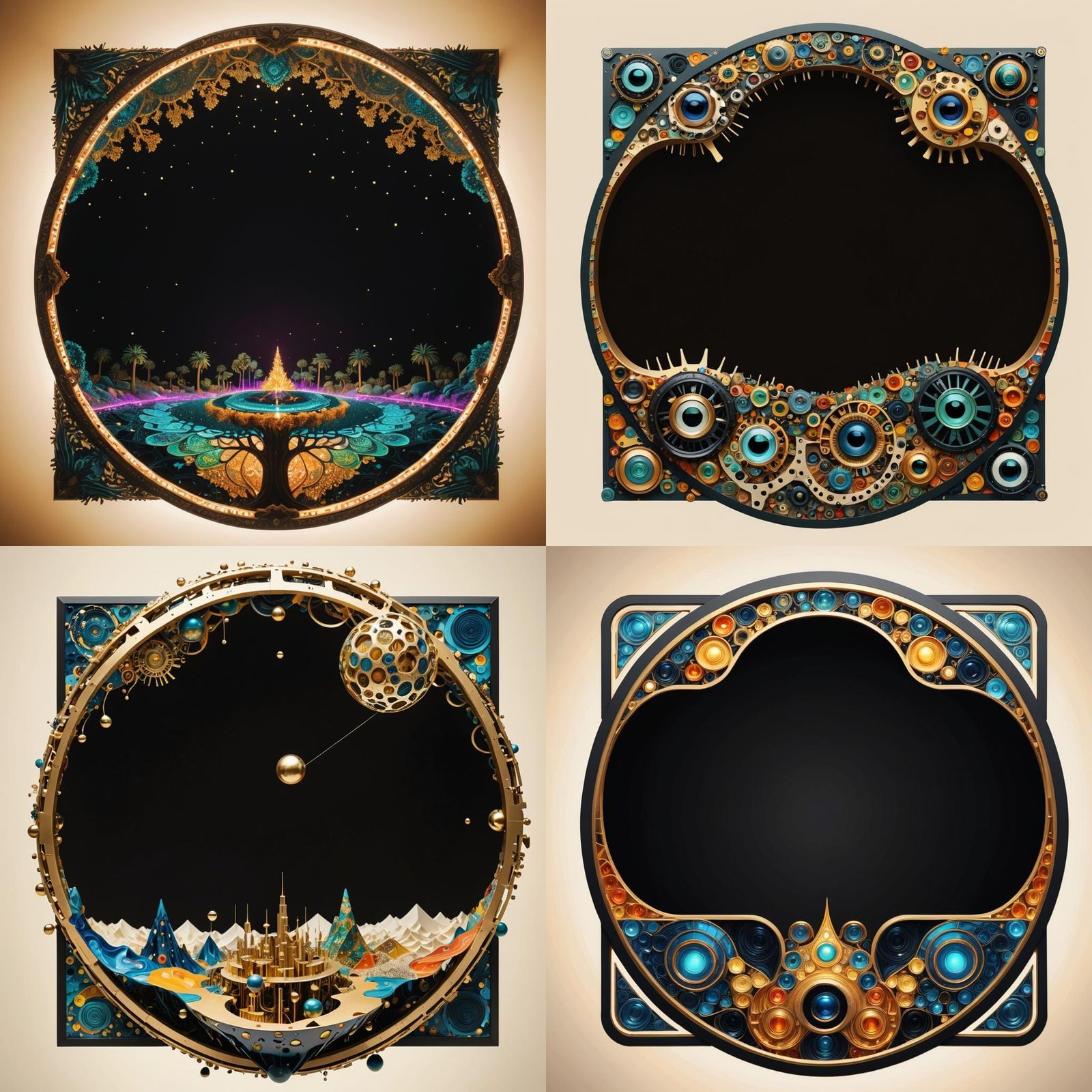 Detailed Abstract Logo in Pop Art Style