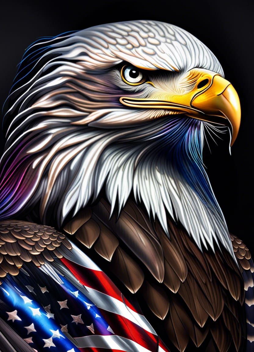 Patriotic American Eagle